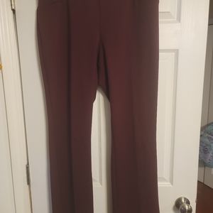 NY & Co XL tall maroon pull on pants